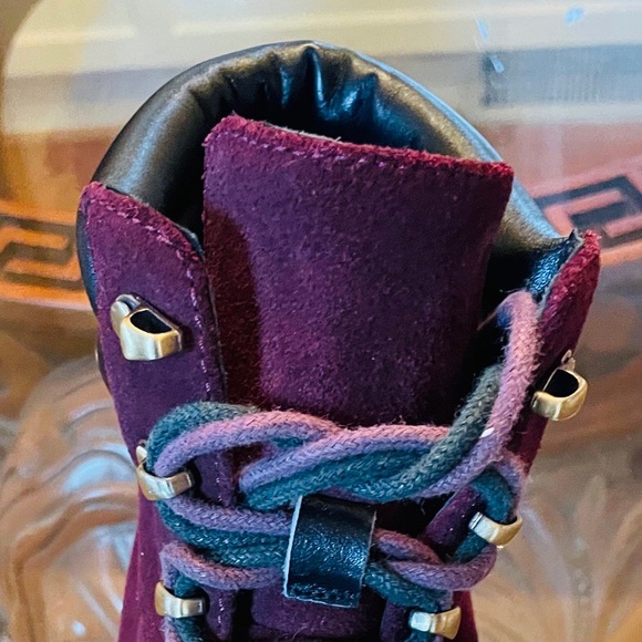 F-Troupe Women’s Suede Lace Up Hiking Boots - Picture 2 of 5